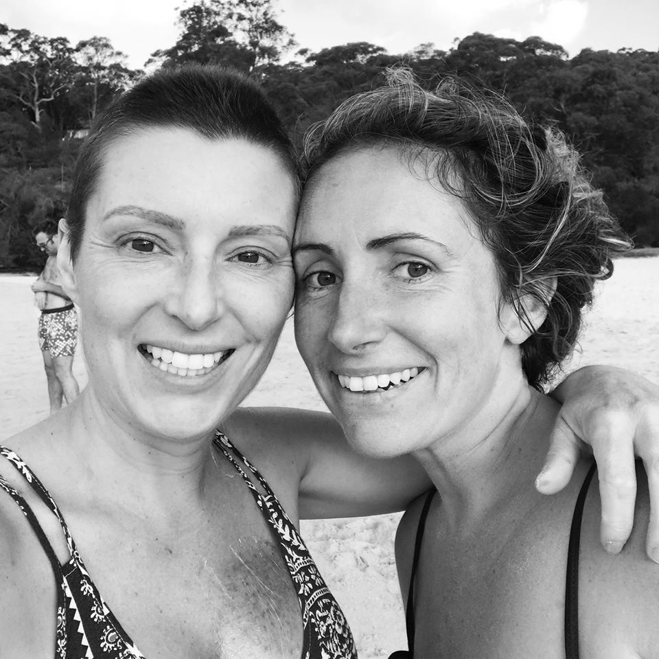 Louise DeCelis and Elysia McConkey at balmoral beach